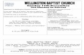 3rd Sunday in Advent - Wellington Baptist Church · Sunday 17th December 3rd Sunday in Advent ... Welcome to Wellington Baptist Church ... for those not with family or friends off