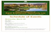 National Conference on Equal Employment … Conference on Equal Employment Opportunity Law Schedule of Events Presented by the Equal Employment Opportunity …