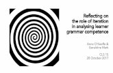 Reflecting on the role of iteration in analysing learner ... · in analysing learner grammar competence ... (Portuguese, 2002) ... •O’Keeffe, A. and Mark, G. (2017) The English
