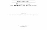 Diachrony in Biblical Hebrew - our continuing … in Biblical Hebrew: Linguistic Perspectives on ... For generations of Hebraists ... eral?” and “How can this be applied to Hebrew,
