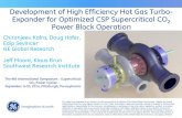 Development of High Efficiency Hot Gas Turbo- Expander …sco2symposium.com/www2/sco2/papers2014/turbo... · Title Only Development of High Efficiency Hot Gas Turbo-Expander for Optimized