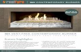 G21 CONTEMPORARY BURNER - RH Peterson Co. … · G21 VENT-FREE CONTEMPORARY BURNER L-F1-17011 *G21-GL-30-12 shown with Gold Reflective Fyre Glass & optional Clear Fyre Glass base.
