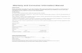 Warranty and Consumer Information Manual - Kia … · Warranty and Consumer Information Manual ... and/or workmanship under normal use, operation and maintenance during the applicable