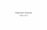 Hannah Arendt decline of human rights - University of Warwick · Hannah Arendt 1906-1975. ... (Arendt) perplexities of the rights of man • In origin indicated the inalienable dignity