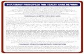 PHARMACY PRINCIPLES FOR HEALTH CARE REFORM€¦ ·  · 2012-07-30PHARMACY PRINCIPLES FOR HEALTH CARE REFORM 1 Ernst FR, ... Within the context of their prescription plan coverage,