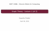 Graph Theory - Lecture 1 (of 2) - mysite.science.uottawa.camysite.science.uottawa.ca/spodder/courses/2018/MAT1348B/slides.pdf · MAT 1348b - Discrete Maths for Computing Graph Theory