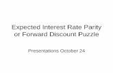 Expected Interest Rate Parity - Econometrics …craine/EconH195/Fall_14/webpage...Arbitrage profit vrs Expected profit • Arbitrage Profit => no risk –eg, violation of covered interest