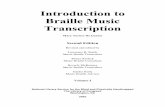 Introduction to Braille Music Transcription to Braille Music Transcription Mary Turner De Garmo Second Edition Revised and edited by ... 25 Piano Music: Pedaling, Slurs between Staves,