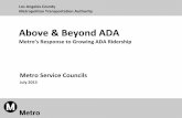 Above Beyond ADA - Metromedia.metro.net/board/Items/2013/07_july/20130703othersectorsfv... · Above & Beyond ADA. Metro’s Response to Growing ADA Ridership. Metro Service Councils.