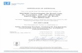  · CERTIFICATE OF APPROVAL ... Consumable and Accessories for Analytical ... SYSTEMS 001 Lloyd's Register do Brasil Ltda., Rua Helena, ...