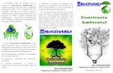 Conciencia Ambiental - revestivensa.comrevestivensa.com/ambiente/TRIPTICO_Conciencia Ambiental.pdf · reflexionemos sobre lo que producimos y los ... democracia, hambre, de-gradación