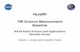 HyspIRI TIR Science Measurement Baseline - NASA€¦ ·  · 2009-08-082009-08-08 · HyspIRI TIR Science Measurement Baseline ... Water Coverage Coastal zone -50 m and shallower