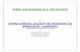 PRE-FEASIBILITY REPORT - Welcome to Environmentenvironmentclearance.nic.in/writereaddata/Online/TOR/12...PRE-FEASIBILITY REPORT By SHRI GIRIJA ALLOY & POWER (I) PRIVATE LIMITED [Expansion