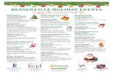 BENSENVILLE HOLIDAY EVENTS Enjoy the Season a movie, enjoy hot chocolate, cookies, and popcorn. Pre-register at Deer Grove Leisure Center. SANTA’S BRUNCH Saturday/Sunday, December