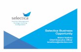 Selectica Business Opportunity - Determine, Inc. Business Opportunity Blaine Mathieu Chief Executive Officer bmathieu@selectica.com Forward Looking Statements Certain statements in