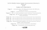 TABLE OF CONTENTS - WordPress.com USTA Middle States Junior Tournament Director’s Manual 2018 TABLE OF CONTENTS Page 2 - Introduction-TD Requirements & Officials Requirements Page