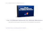 Top 10 Affiliate Networks for Affiliate Ma 10 Affiliate Networks... Eagle Web Assets is another top CPA affiliate network. This network’s biggest selling point is their willingness