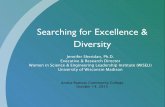 Searching for Excellence & Diversitywiseli.engr.wisc.edu/docs/Present_ARCC_2015.pdf · and their influence on evaluation of applicants ... STROOP EFFECT COLOR NAMING TEST Stroop,