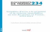 de Travail Documents 234 - Ined.fr travail/FR... · les transferts représentent 21 % de l’apport initial pour l’achat ... Garbinti et Masson (2014). Sur l’ensemble de la ...