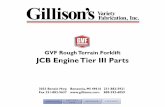 GVF Rough Terrain Forklift JCB Engine Tier III Parts Rough Terrain Forklift JCB Engine Tier III Parts 3033 Benzie Hwy. Benzonia, MI 49616 231-882-5921 Fax 231-882-5637 800-392-6059