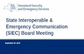State Interoperable & Emergency Communication … & Emergency Communications, Chair, SIEC ... Round 3 SICG 2013-2014 75 million 60 million 12/03/2013-12/02/2018 2014 PSAP …