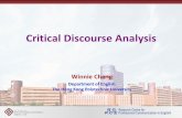 Critical Discourse Analysis - Open University of Hong Kong · Social semiotics (Hodge & Kress, 1991) Sociocultural change and change in discourse ... Critical discourse analysis (Clarke,