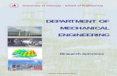 DEPARTMENT OF MECHANICAL ENGINEERING · The Department of Mechanical Engineering was founded in ... TRNSYS 15/IISiBat software for (advanced vehicle concepts, solar …