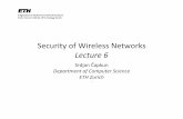 Security of Wireless Networks Lecture 6 - ETH Zürich · Security of Wireless Networks Lecture 6 ... USRP plahorm. Physical Layer ... • Narrowband jamming now requires much higher