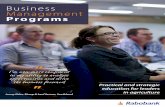 Business Management Programs - Rabobank-AU · Business Management Programs ... skills in business planning, ... I’d recommend the Farm Manager’s Program to anyone making farm