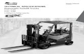 TECHNICAL SPECIFICATIONS - Doosan Logisticsdoosanlogistics.de/en/products/gx/documents/DG15G spec.pdf · TECHNICAL SPECIFICATIONS Pneumatic Forklift Trucks D15G / D18G G15G / G18G