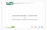 UNIFORM GENERAL CONDITIONS - · PDF file · 2010-10-22UNIFORM GENERAL CONDITIONS FOR PUBLIC WORKS CONTRACTS ... 12.4 Uncovering Work 12.5 Correction or Removal of Deficient Work ...