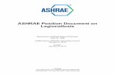 Legionellosis Position Document - Healthy Heating ASHRAE Position Paper on Legionellosis was developed by the Society's Legionellosis Position Paper Committee (listed below) under