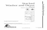 Stacked Washer and Dryer - Alliance Laundry Systemsdocs.alliancelaundry.com/tech_pdf/production/802702.pdf · Stacked Washer and Dryer Metered Electric and Gas Models ... Step 1:
