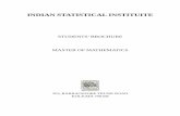INDIAN STATISTICAL INSTITUITEdeanweb/brochure/mmath2010.pdf · INDIAN STATISTICAL INSTITUITE. ... (Vol 2), John Wiley. C2. Topology I: ... Abstract Algebra, John Wiley (Asian reprint