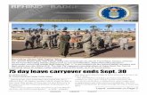 75 day leave carryover ends Sept. 30 - AF day leave carryover ends Sept. 30 By Debbie Gildea Air Force Personnel Center Public Affairs JOINT BASE SAN ANTONIO-RANDOLPH, Texas – Effective