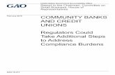 GAO-18-213, Community Banks and Credit Unions: … · Report to the Chairman, Committee on . COMMUNITY BANKS AND CREDIT UNIONS . Regulators Could Take Additional Steps to Address