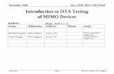 doc.: IEEE 802.11-09/1194r0 Introduction to OTA Testing of ... · Introduction to OTA Testing of MIMO Devices Date: 2009-11-15 ... Abstract • A method for ... This presentation