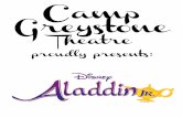 Aladdin Playbill Main 2016 - Camp Greystoneresources.campgreystone.com/pdf/Greystone-Theatre...Cast Aladdin Molly Morrison Abu Clara Heslam Jasmine Lainey Chitwood Raja Charlotte May