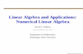 Linear Algebra and Applications: Numerical Linear Algebraorion.math.iastate.edu/dept/IMA/ia1.pdf · Linear Algebra and Applications: Numerical Linear Algebra David S. Watkins watkins@math.wsu.edu
