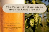 The Versatility of American Hops for Craft Versatility of American Hops for Craft Brewers 2. History of U.S. Hybrids of European Aroma Hops 3. Pilot Brew Presentations • Moonlight