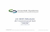 eS-WiFi Module AT Command Set - Inventek Systems User Manual eS-WiFi Module Preliminary - Subject to change eS-WiFi Module AT Command Set Version v4.1 9 1. Introduction 1.1 Scope