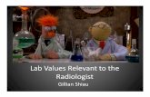Lab Values Relevant to the Radiologist - Nova Scotia ...nsradiologists.ca/.../10/Lab-Values-Relevant-to-the-radiologist.pdf · Lab Values Relevant to the Radiologist ... lupus anticoagulants;