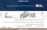 Dakota Sensitivity Analysis and Uncertainty Quantification ... · Dakota Sensitivity Analysis and Uncertainty Quantification, with Examples Dakota overview How Dakota enhances computational
