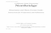 California State University Northridgecsun.edu/sites/default/files/Thesis_Dissertation03_14_17Guideline.pdf · California State University Northridge Dissertation and Thesis Format