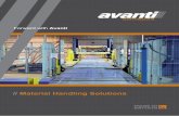 Material Handling Solutions - Avanti Conveyors · Stedi Stak Transfer Car. For automatically transferring loads laterally between conveyor lines; can be built to any . size and