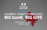 CELEBRITY CHARITY POKER EVENT - The Giving … POKER EMCEE ROB RIGGLE Our Emcee for the Celebrity Charity Poker Event is writer, producer, director, and Emmy-nominated actor Rob Riggle.Rob