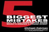 BIGGEST MISTAKES - Mint Poker 5 Biggest Mistakes” Page 5 ©2013 Michael Eakman Aces & Angels, LLC Poker Tournaments are great fundraising events that can earn hundreds of thousands