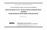 BUSINESS ENVIRONMENT AND ENTREPRENEURSHIP … Material Foundation/BEE.pdf · These are for practice purpose only, ... – Sole Proprietorship – Partnership – Company – Statutory