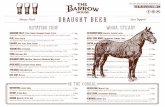 Barrow House Beer Menu 4.9€¦ · For the latest events, head over to THEBARROWHOUSE.COM Always Fresh DRAUGHT BEER Just Tapped WHOA, STEADY THE BARROW HOUSE, HARVEST GOLDEN LAGER