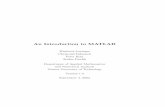 An Introduction to MATLAB - TU Wienwinfried/106.054/WS200910/downloads/Matlab... · An Introduction to MATLAB Winfried Auzinger ... from Pascal’s triangle. ... the right division